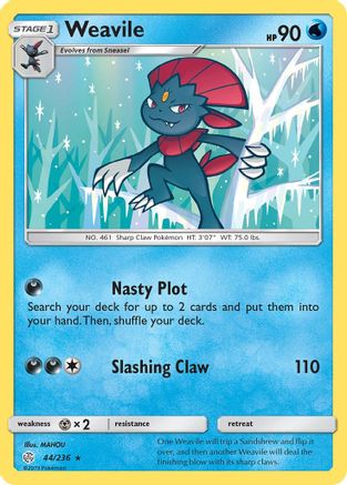 Weavile/236 - SM  Cosmic Eclipse Reverse Holofoil