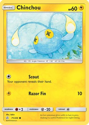 Chinchou 71/236 - SM  Cosmic Eclipse Reverse Holofoil-1