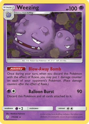 Weezing 77/236 - SM  Cosmic Eclipse-1