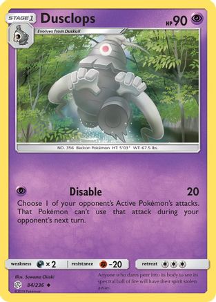 Dusclops/236 - SM  Cosmic Eclipse Reverse Holofoil-1