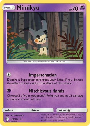 Mimikyu (96) 96/236 - SM  Cosmic Eclipse Reverse Holofoil-1