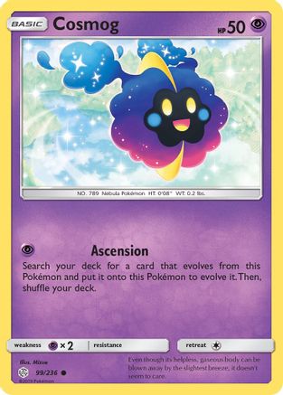 Cosmog - 99/236 99/236 - SM  Cosmic Eclipse Reverse Holofoil-1