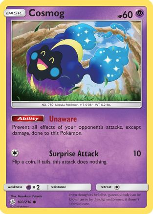 Cosmog - 100/236 100/236 - SM  Cosmic Eclipse Reverse Holofoil-1
