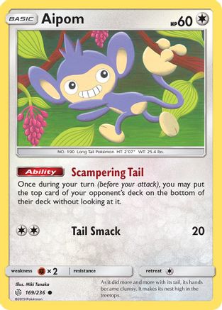 Aipom 169/236 - SM  Cosmic Eclipse-1