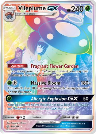 Vileplume GX (Secret)/236 - SM  Cosmic Eclipse Holofoil-1