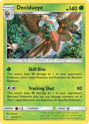 Decidueye 20/236 - SM  Cosmic Eclipse Reverse Holofoil-1
