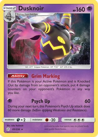 Dusknoir/236 - SM  Cosmic Eclipse Holofoil-1