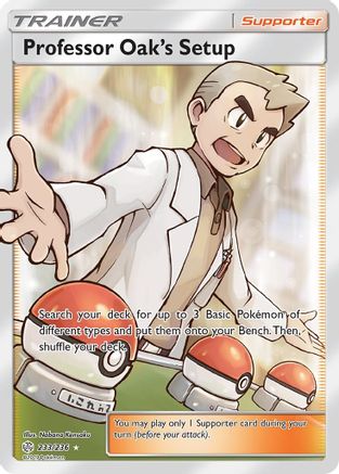 Professor Oak's Setup (Full Art)/236 - SM  Cosmic Eclipse Holofoil-1