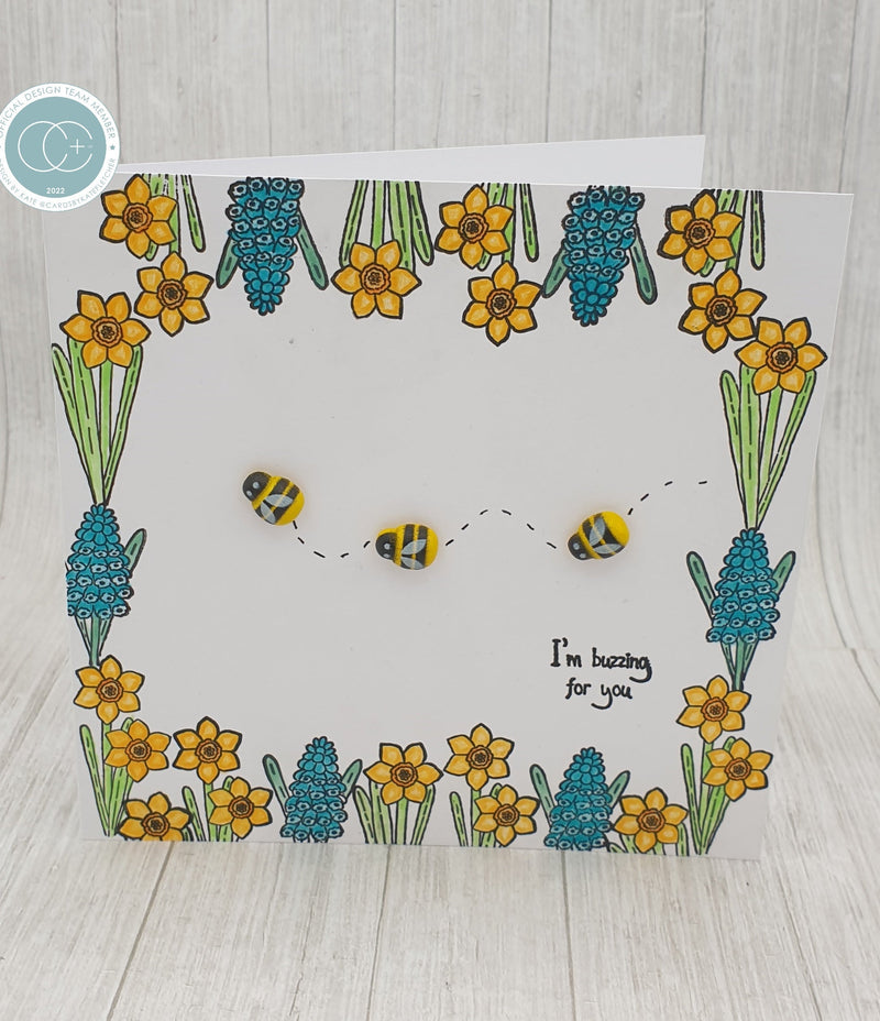 Craft Consortium Let Spring Begin - Adhesive Wooden Bees-3