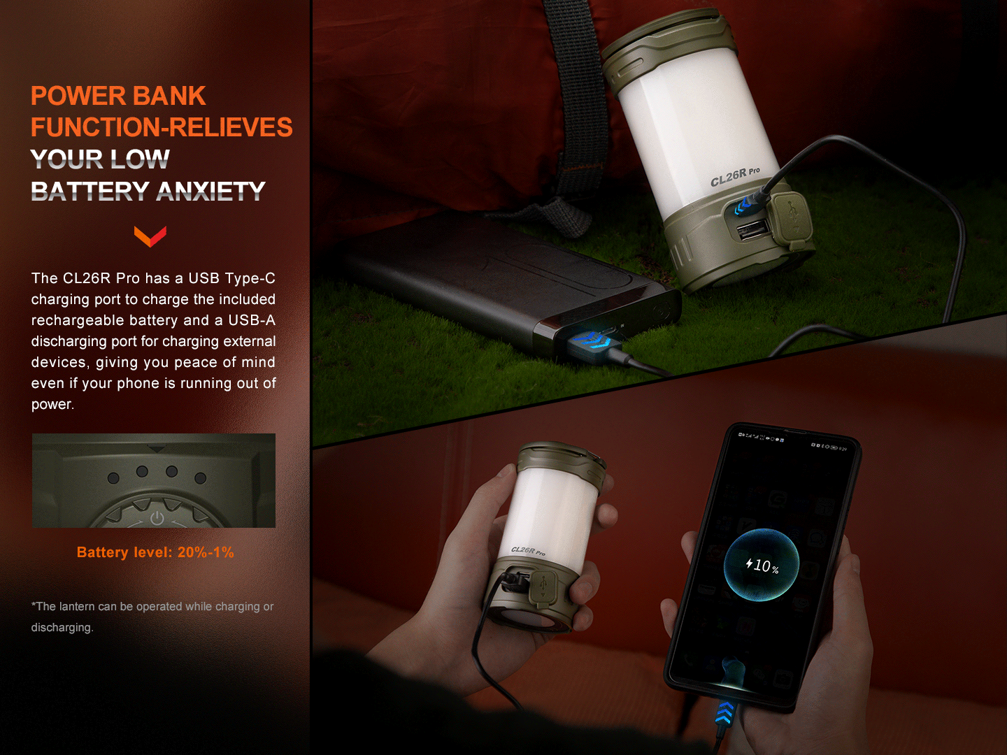 CL26R Pro Multifunctional Portable Camping Lantern-14