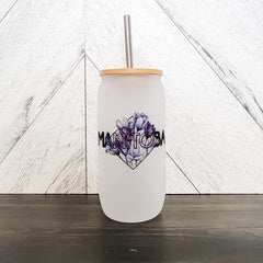 Manitoba Frosted Can with Bamboo Lid | Province Glass Can-1