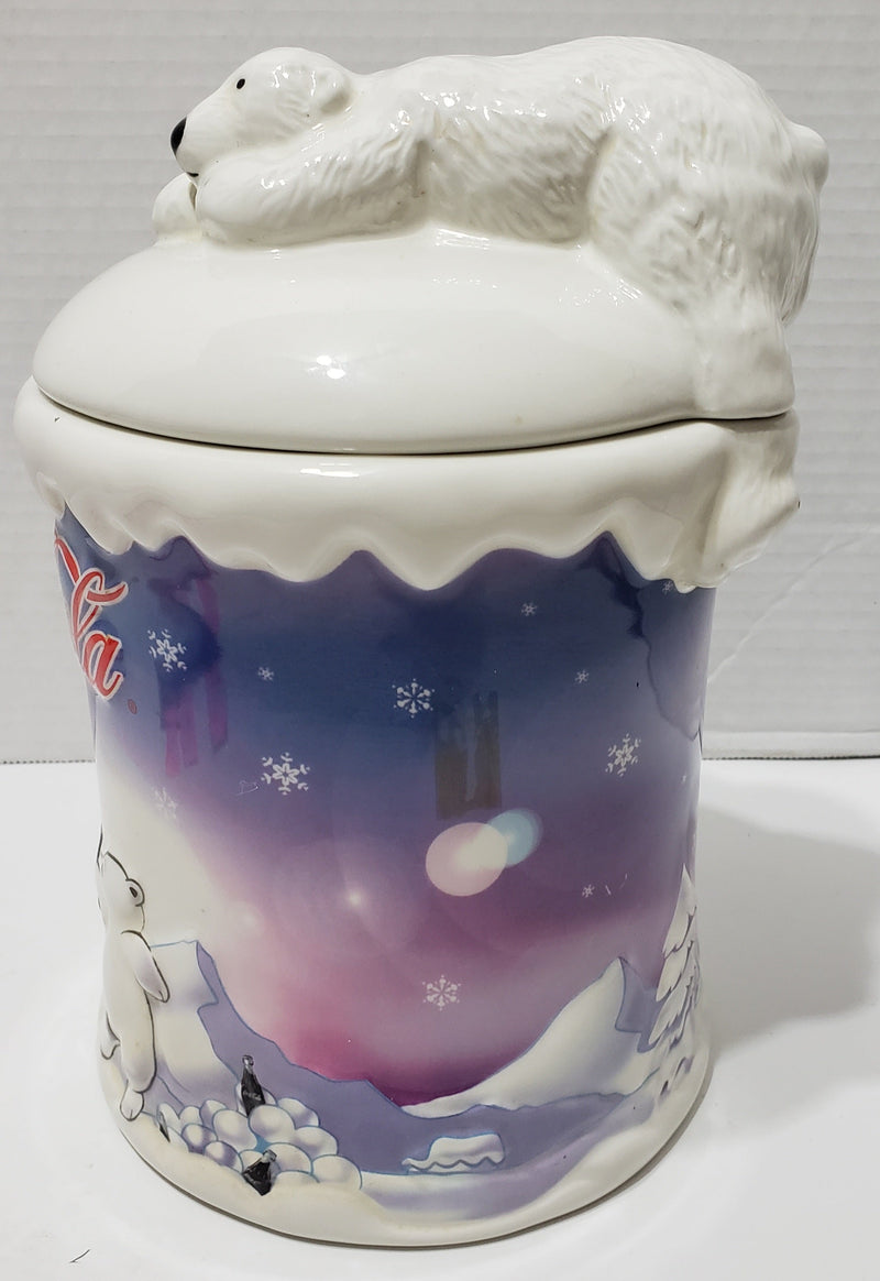 Coca-Cola Polar Bear Cookie Jar - Vintage 2002 Collectible-3