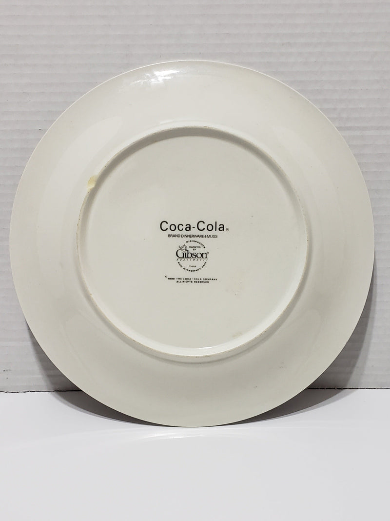 Coca-Cola Dinner Plate, Red/White/Black Checkered - Vintage 1996-2