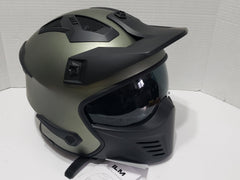 Casco de motocicleta ILM, ILM-726X - Verde medianoche - Talla: Mediana-1