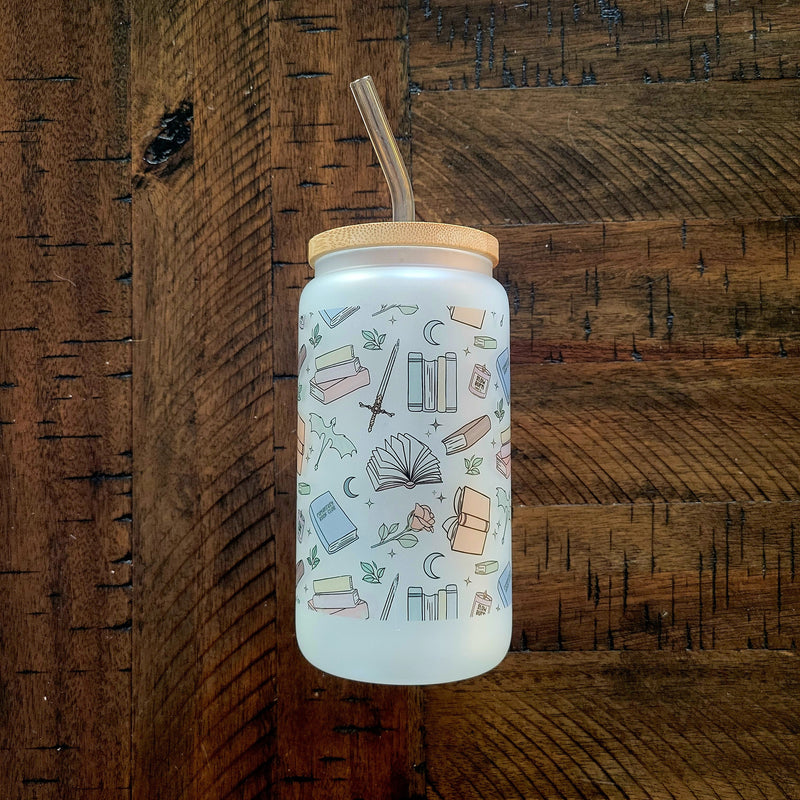 Romantasy Frosted Can with Bamboo Lid | Bookish-1