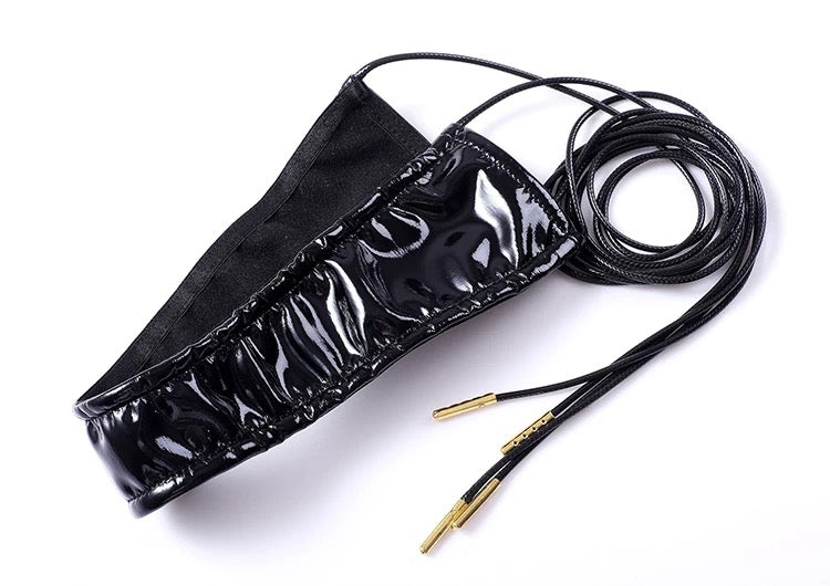 PU Leather Bound Bunny Strapless Bunny Girl Cosplay Costume Sexy Open Crotch Lingerie-17