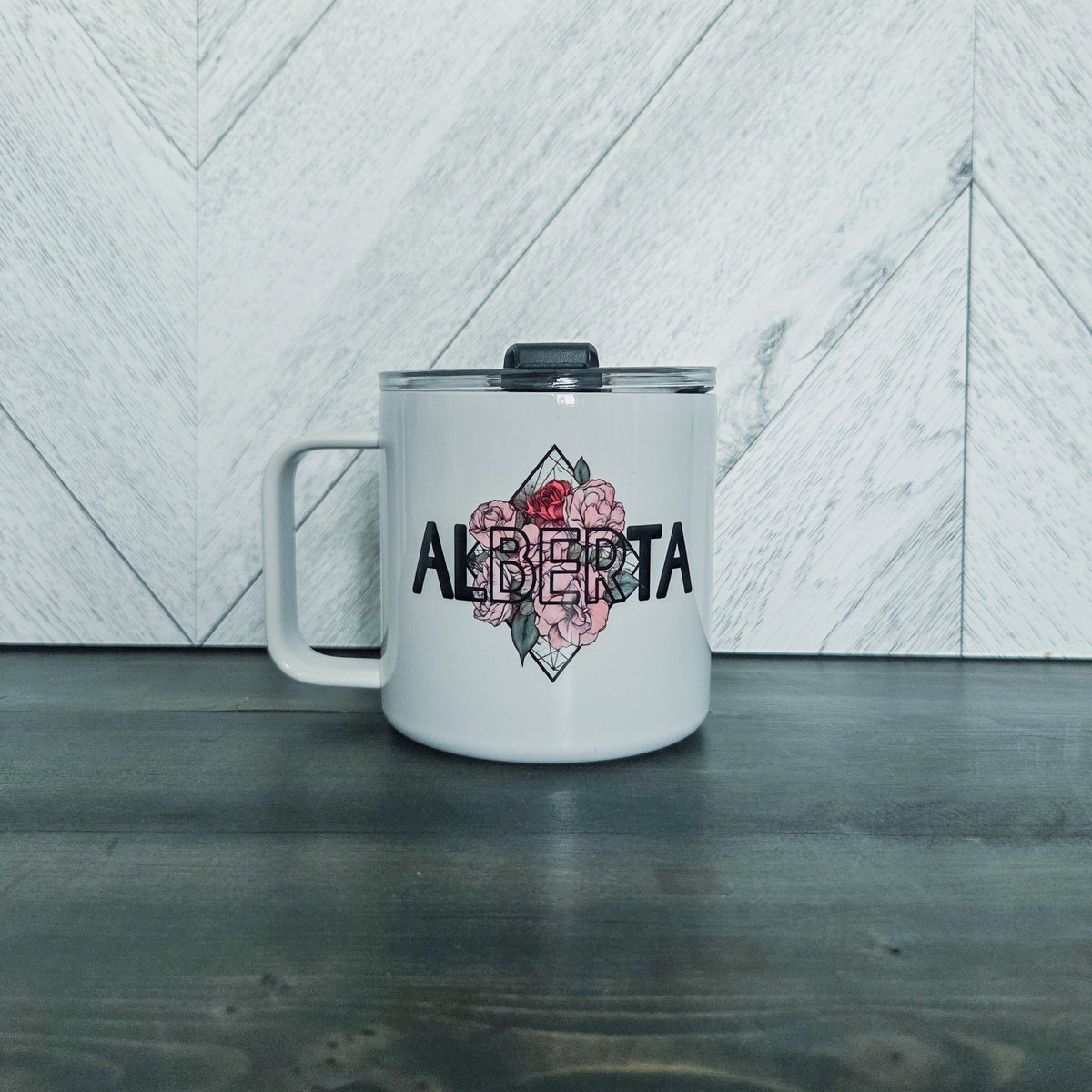 Alberta Diamond Stainless Steel 17oz Coffee Mug-1
