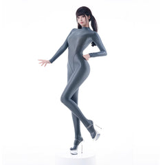 Spandex Nylon See Through Sheer Full Bodysuit Zentai Shinny Cosplay Suit-3