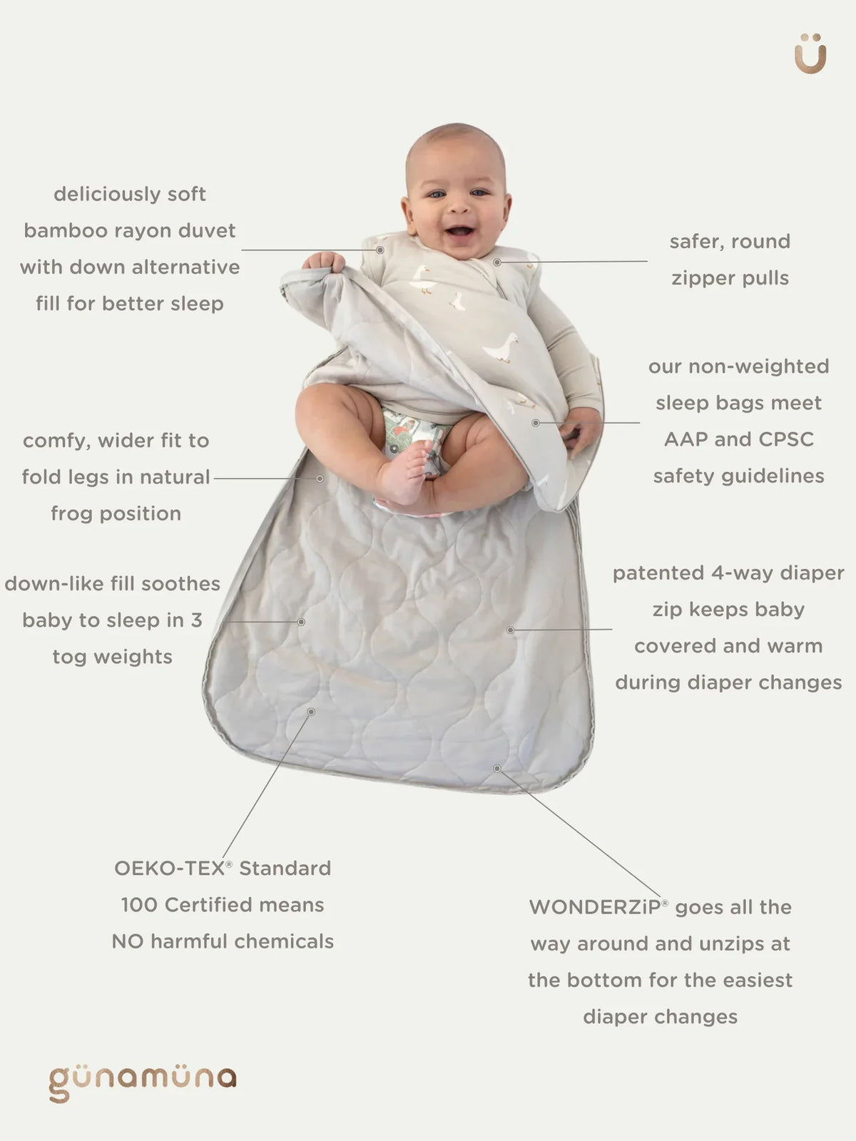 Sleep Sack 1.0 TOG | Posie | Gunamuna-2