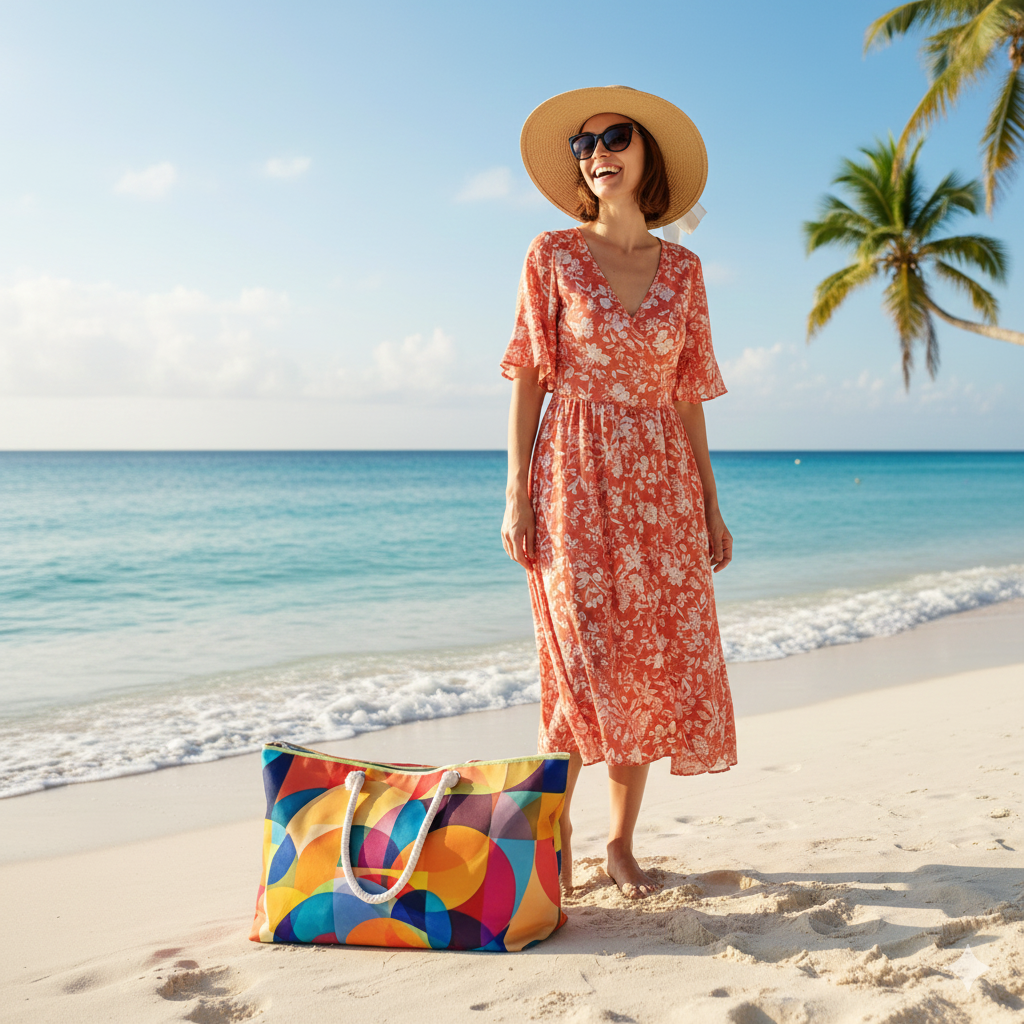 Colorful Geometric Abstract Weekender Bag | Bright Circle Pattern-3