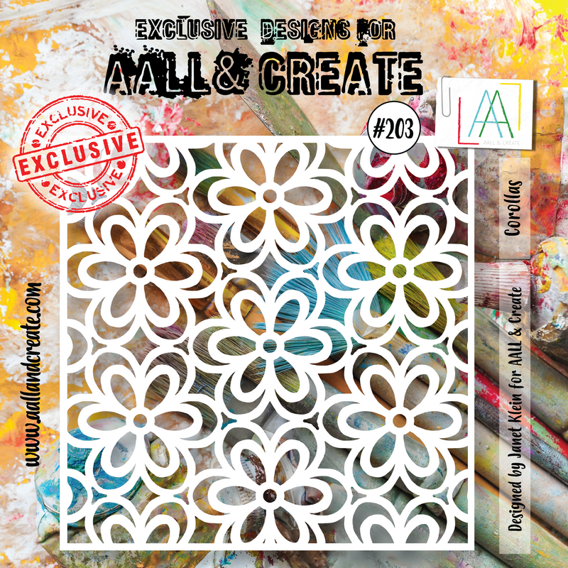 AALL and Create  6"x6" Stencil - 203 - Corollas-1