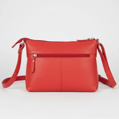 Greenwood Leather Multi-Pocket Crossbody Bag. Premium Pebbled Leather Handbag-2