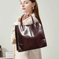 Genuine Leather High-End Womens Stylish And Versatile Handbag-1