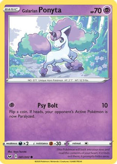 Galarian Ponyta 81/202 - SWSH01 Sword & Shield Base Set Reverse Holofoil-1