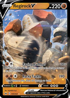 Regirock V 104/202 - SWSH01 Sword & Shield Base Set Holofoil-1