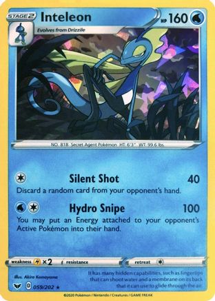 Inteleon - 059/202 (Cracked Ice Holo) - Deck Exclusives Holofoil-1