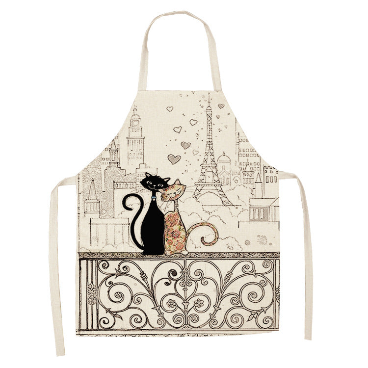European and American cartoon cute cat apron-14