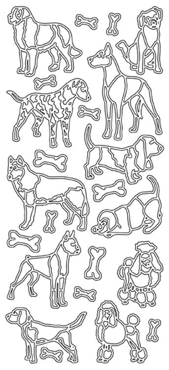 Peel-Off Stickers - Various Dogs-1