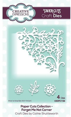 Creative Expressions Paper Cuts Corner Forget Me Not Craft Die-1