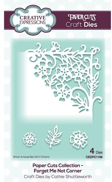Creative Expressions Paper Cuts Corner Forget Me Not Craft Die-1