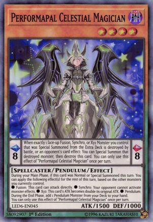 Performapal Celestial Magician (LED6-EN045) - Legendary Duelists: Magical Hero 1st Edition