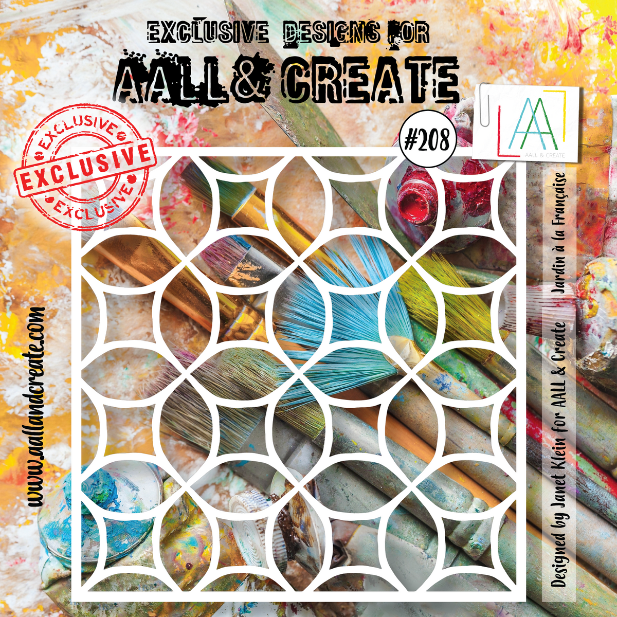AALL and Create Pochoir 15x15 cm - 208 - Jardin à la Française-1
