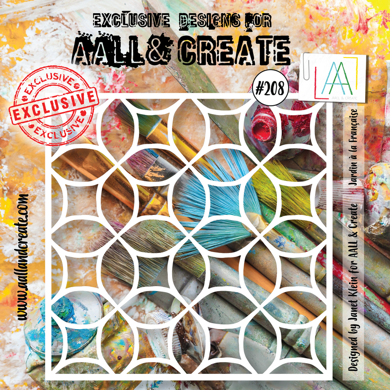 AALL and Create Pochoir 15x15 cm - 208 - Jardin à la Française-1