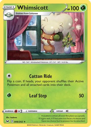 Whimsicott 6/202 - SWSH01 Sword & Shield Base Set-1