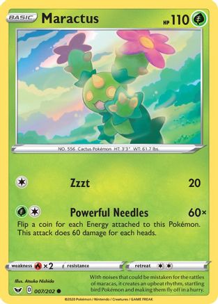 Maractus 7/202 - SWSH01 Sword & Shield Base Set Reverse Holofoil-1