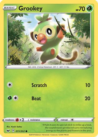 Grookey (011) 11/202 - SWSH01 Sword & Shield Base Set-1