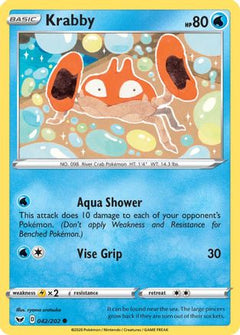 Krabby (042) 42/202 - SWSH01 Sword & Shield Base Set Reverse Holofoil-1