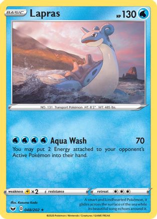 Lapras 48/202 - SWSH01 Sword & Shield Base Set Reverse Holofoil-1