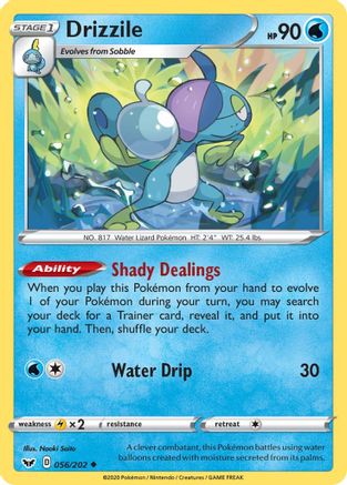 Drizzile (056) 56/202 - SWSH01 Sword & Shield Base Set Reverse Holofoil-1