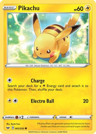 Pikachu 65/202 - SWSH01 Sword & Shield Base Set-1