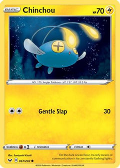 Chinchou (067) 67/202 - SWSH01 Sword & Shield Base Set Reverse Holofoil-1
