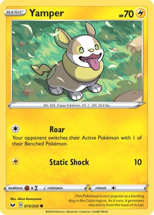 Yamper (073) 73/202 - SWSH01 Sword & Shield Base Set Reverse Holofoil-1
