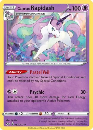 Galarian Rapidash 82/202 - SWSH01 Sword & Shield Base Set-1