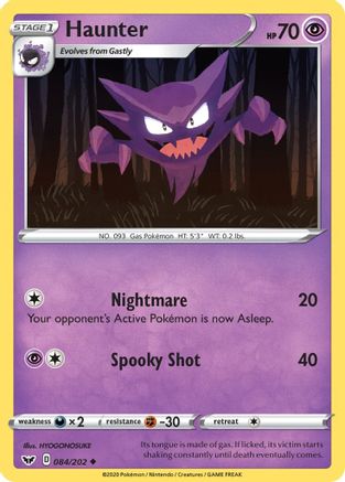 Haunter 84/202 - SWSH01 Sword & Shield Base Set-1