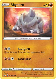 Rhyhorn (097) 97/202 - SWSH01 Sword & Shield Base Set-1