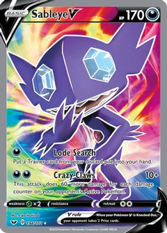 Sableye V (Full Art) 194/202 - SWSH01 Sword & Shield Base Set Holofoil-1